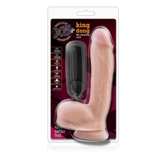 Wibrator-X5 PLUS KING DONG 8INCH VIBRATING COCK